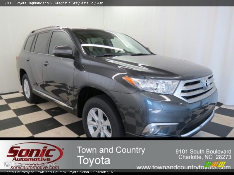 Magnetic Gray Metallic / Ash 2013 Toyota Highlander V6