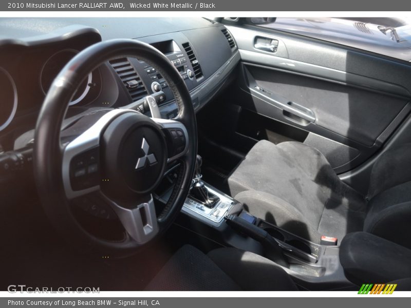 Wicked White Metallic / Black 2010 Mitsubishi Lancer RALLIART AWD