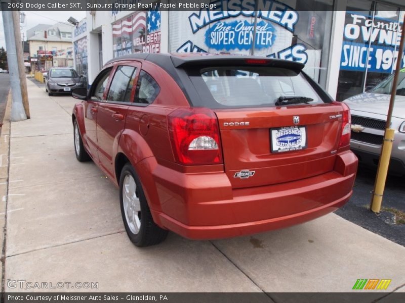 Sunburst Orange Pearl / Pastel Pebble Beige 2009 Dodge Caliber SXT