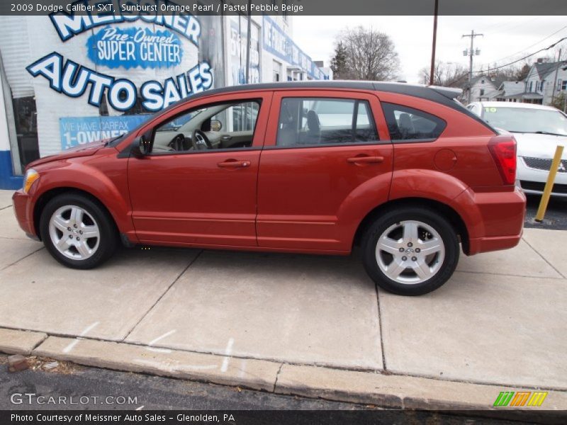 Sunburst Orange Pearl / Pastel Pebble Beige 2009 Dodge Caliber SXT