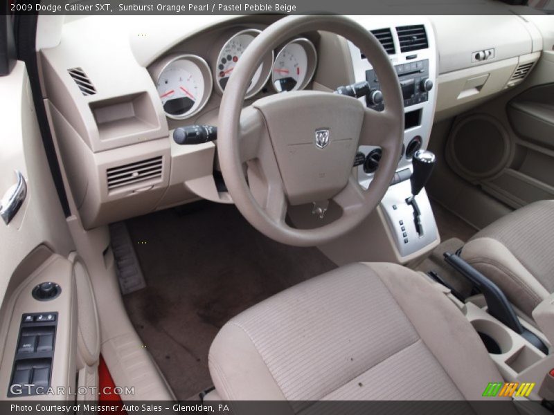 Sunburst Orange Pearl / Pastel Pebble Beige 2009 Dodge Caliber SXT