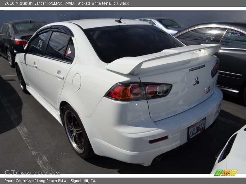 Wicked White Metallic / Black 2010 Mitsubishi Lancer RALLIART AWD