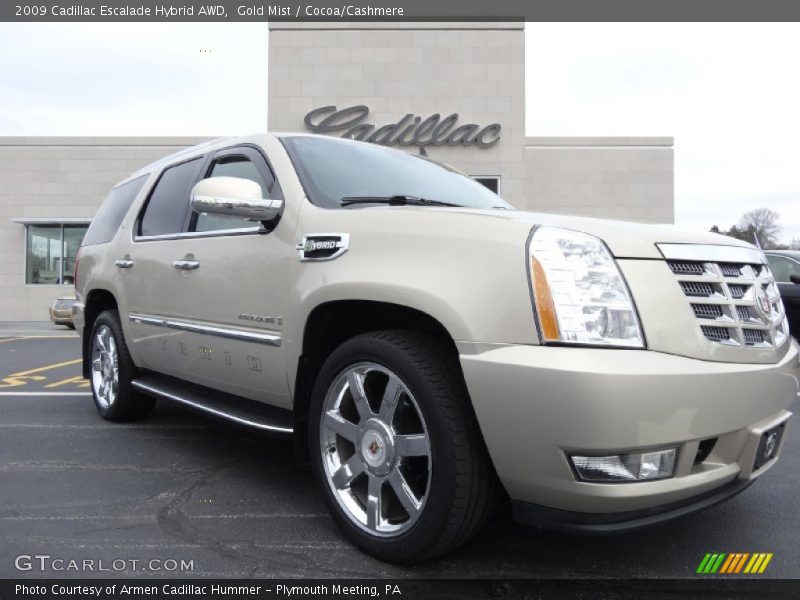 Gold Mist / Cocoa/Cashmere 2009 Cadillac Escalade Hybrid AWD