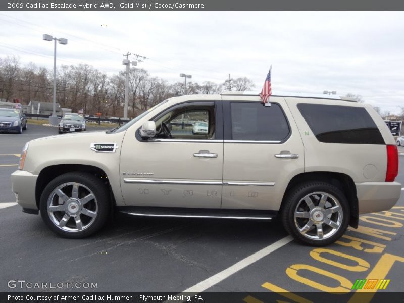 Gold Mist / Cocoa/Cashmere 2009 Cadillac Escalade Hybrid AWD