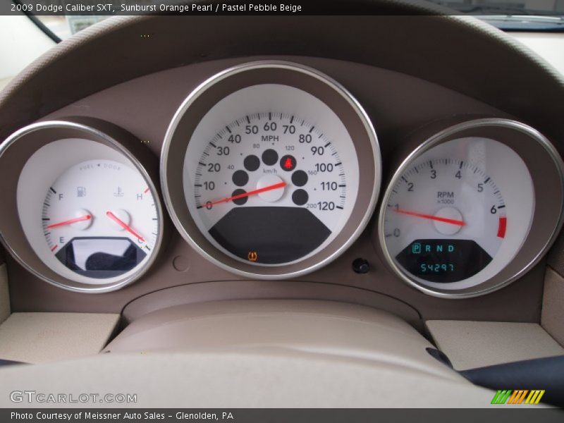 Sunburst Orange Pearl / Pastel Pebble Beige 2009 Dodge Caliber SXT