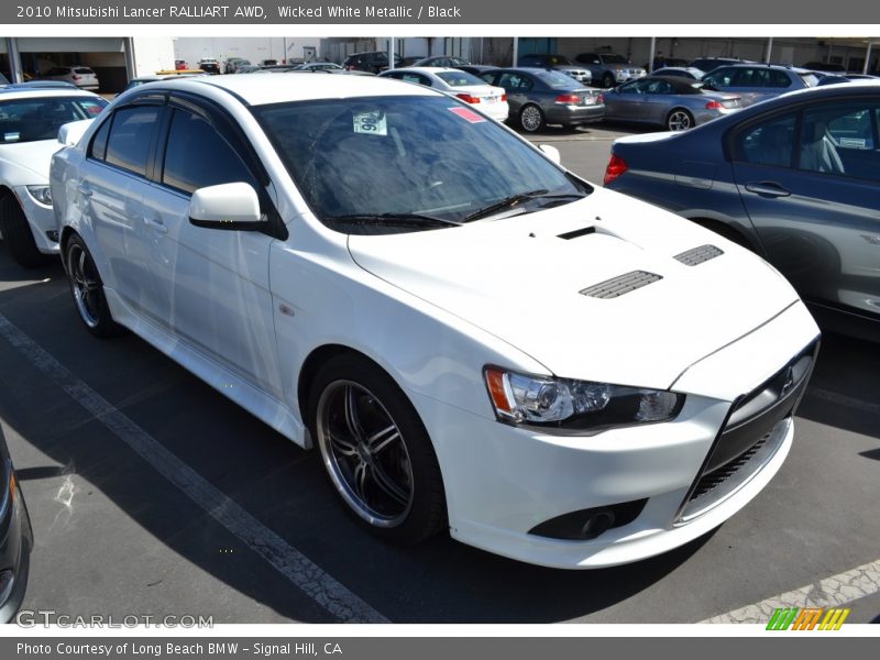 Wicked White Metallic / Black 2010 Mitsubishi Lancer RALLIART AWD