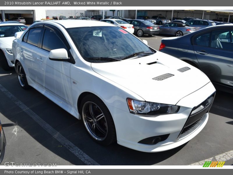 Wicked White Metallic / Black 2010 Mitsubishi Lancer RALLIART AWD