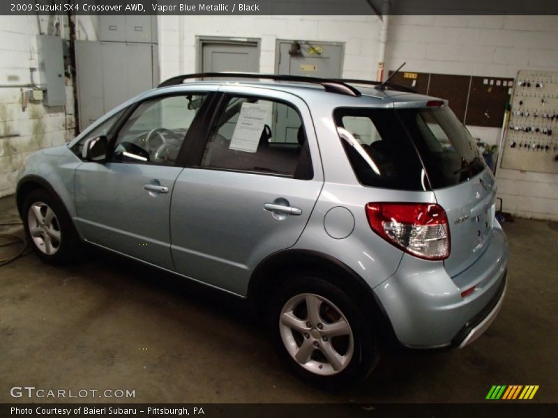 Vapor Blue Metallic / Black 2009 Suzuki SX4 Crossover AWD
