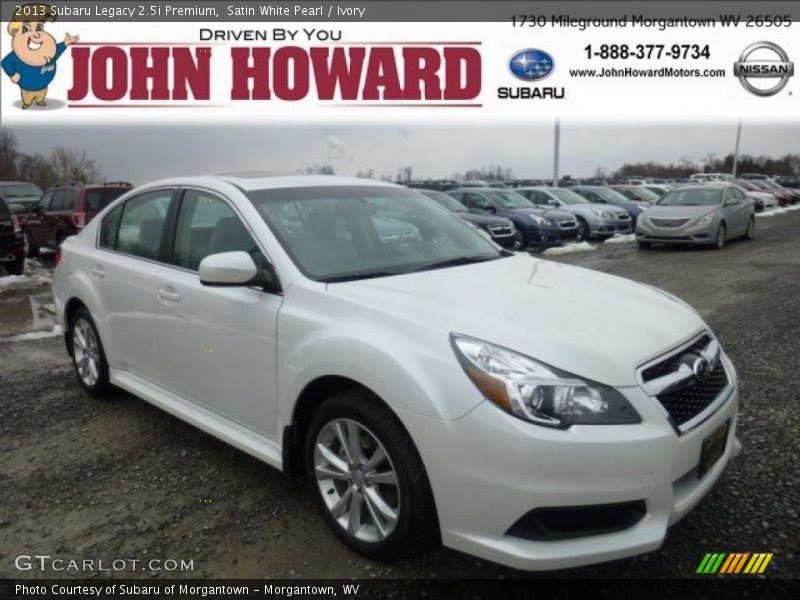 Satin White Pearl / Ivory 2013 Subaru Legacy 2.5i Premium