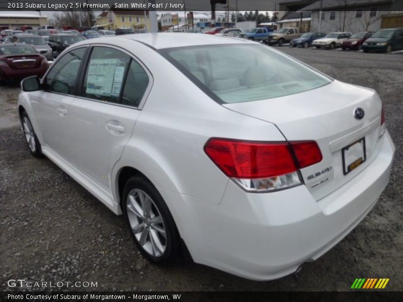 Satin White Pearl / Ivory 2013 Subaru Legacy 2.5i Premium