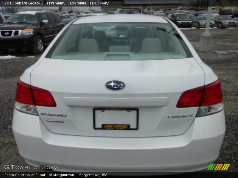 Satin White Pearl / Ivory 2013 Subaru Legacy 2.5i Premium