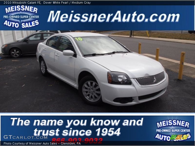 Dover White Pearl / Medium Gray 2010 Mitsubishi Galant FE