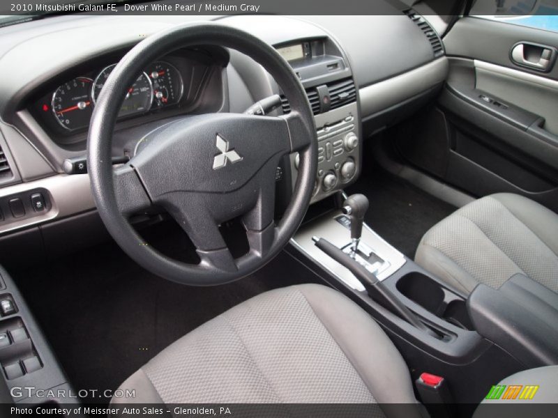 Dover White Pearl / Medium Gray 2010 Mitsubishi Galant FE