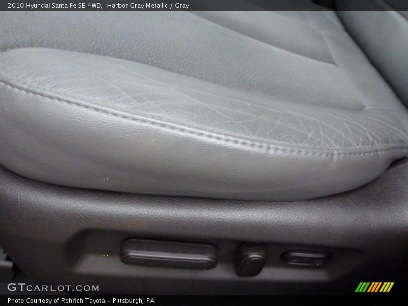 Harbor Gray Metallic / Gray 2010 Hyundai Santa Fe SE 4WD