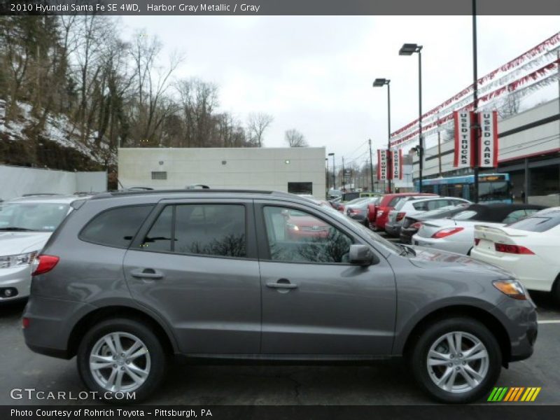 Harbor Gray Metallic / Gray 2010 Hyundai Santa Fe SE 4WD