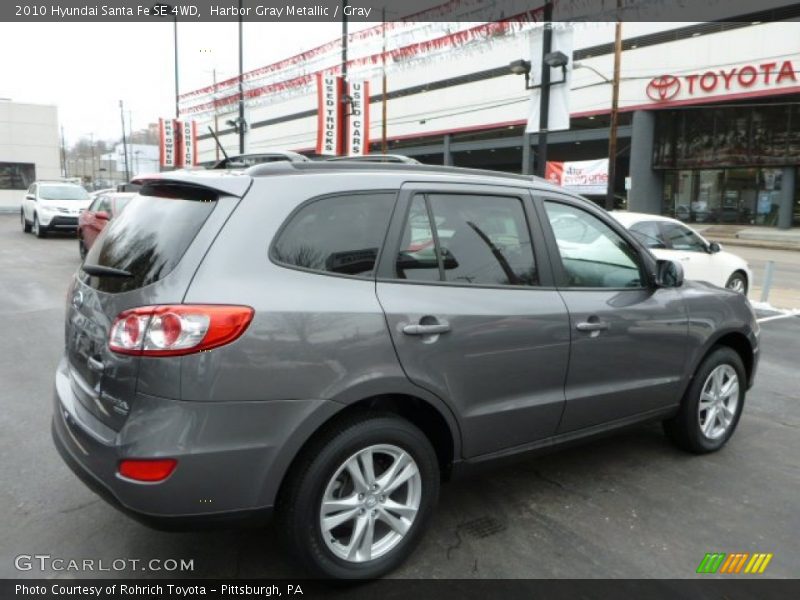 Harbor Gray Metallic / Gray 2010 Hyundai Santa Fe SE 4WD