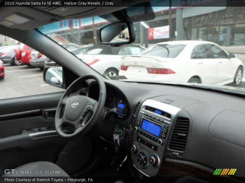 Harbor Gray Metallic / Gray 2010 Hyundai Santa Fe SE 4WD