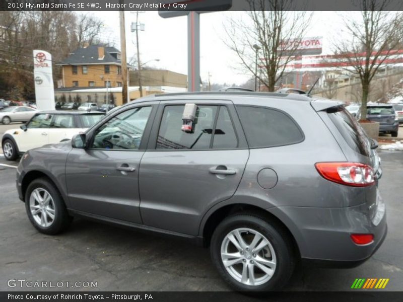 Harbor Gray Metallic / Gray 2010 Hyundai Santa Fe SE 4WD