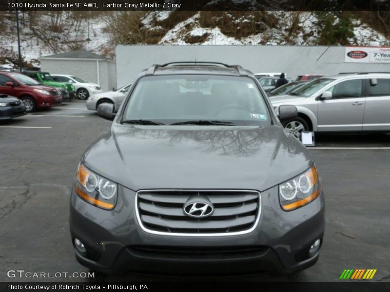 Harbor Gray Metallic / Gray 2010 Hyundai Santa Fe SE 4WD