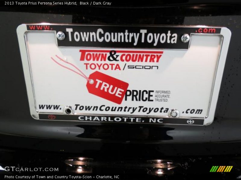 Black / Dark Gray 2013 Toyota Prius Persona Series Hybrid