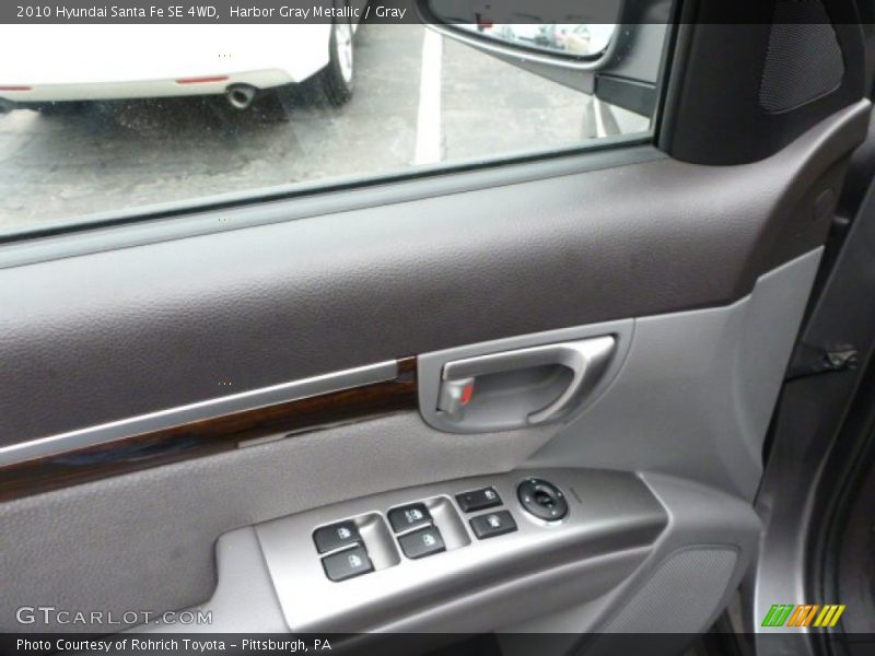 Harbor Gray Metallic / Gray 2010 Hyundai Santa Fe SE 4WD
