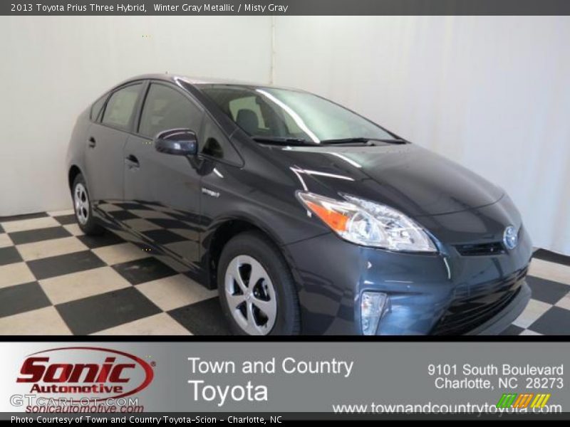 Winter Gray Metallic / Misty Gray 2013 Toyota Prius Three Hybrid