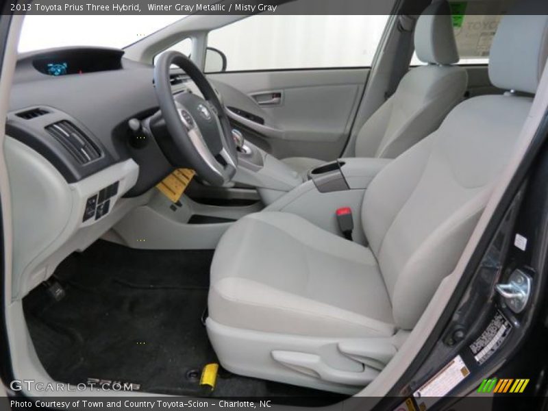 Winter Gray Metallic / Misty Gray 2013 Toyota Prius Three Hybrid