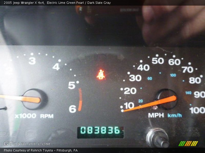 Electric Lime Green Pearl / Dark Slate Gray 2005 Jeep Wrangler X 4x4