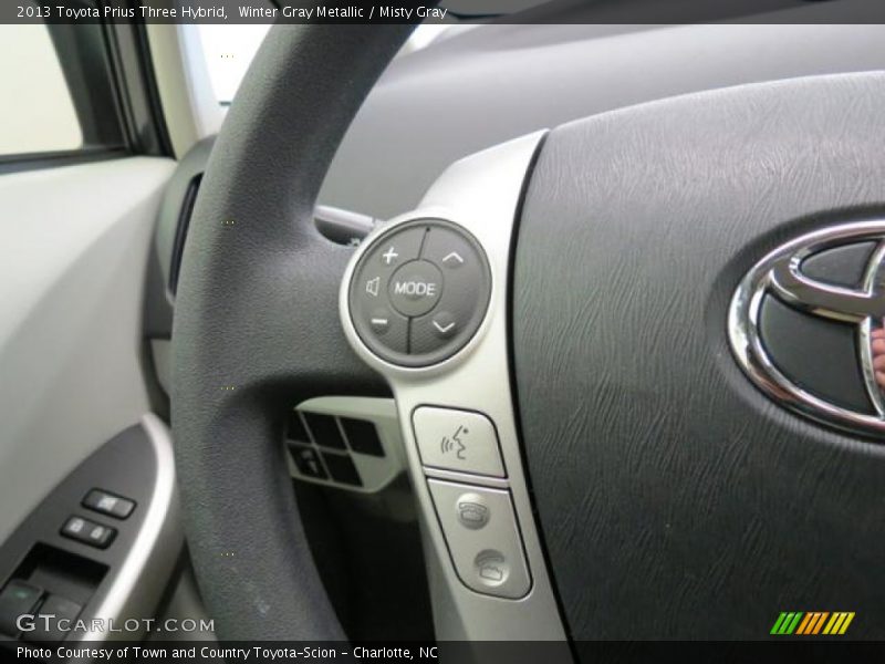 Winter Gray Metallic / Misty Gray 2013 Toyota Prius Three Hybrid