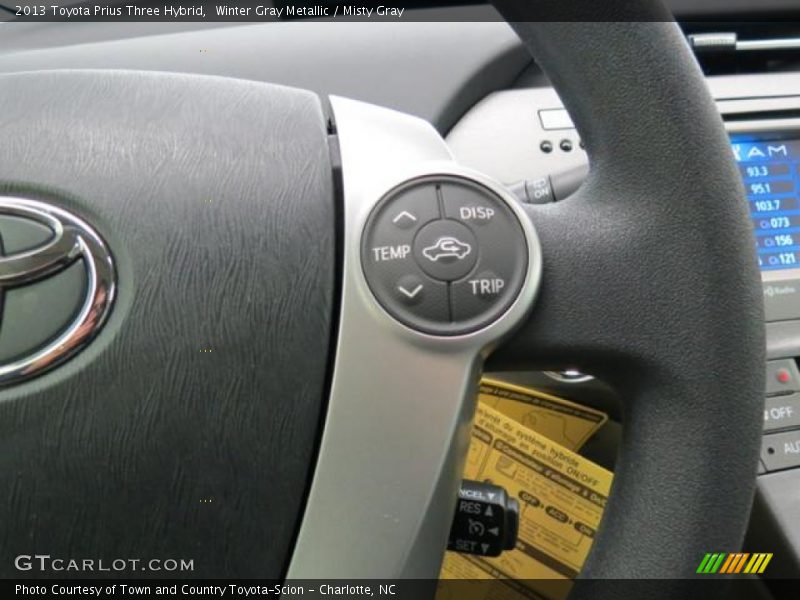 Winter Gray Metallic / Misty Gray 2013 Toyota Prius Three Hybrid