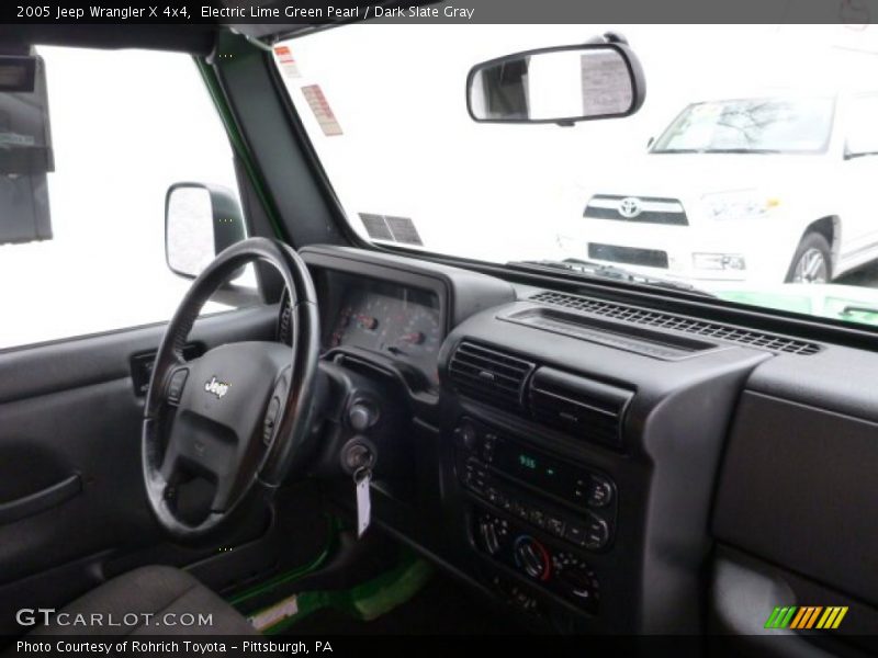 Electric Lime Green Pearl / Dark Slate Gray 2005 Jeep Wrangler X 4x4