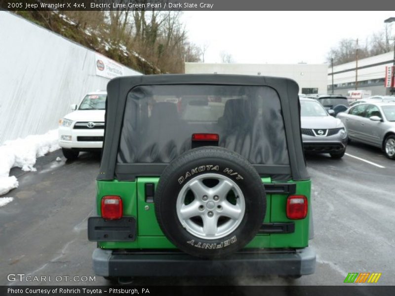 Electric Lime Green Pearl / Dark Slate Gray 2005 Jeep Wrangler X 4x4