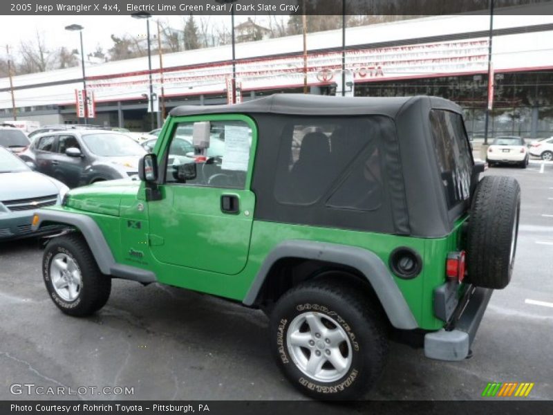 Electric Lime Green Pearl / Dark Slate Gray 2005 Jeep Wrangler X 4x4