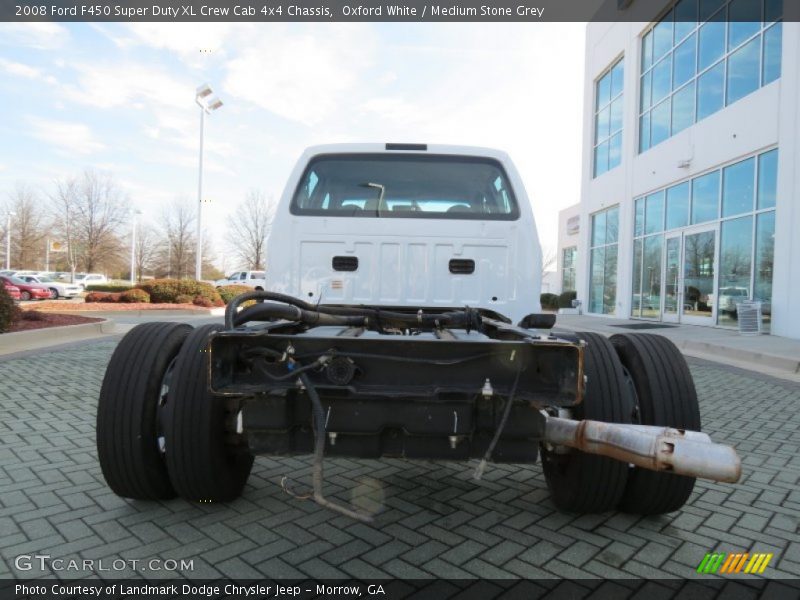 Oxford White / Medium Stone Grey 2008 Ford F450 Super Duty XL Crew Cab 4x4 Chassis