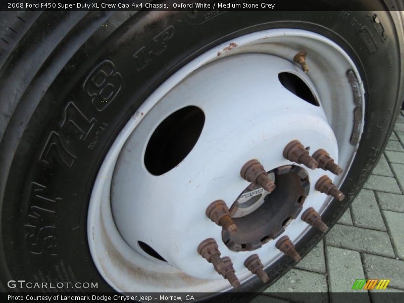 Oxford White / Medium Stone Grey 2008 Ford F450 Super Duty XL Crew Cab 4x4 Chassis