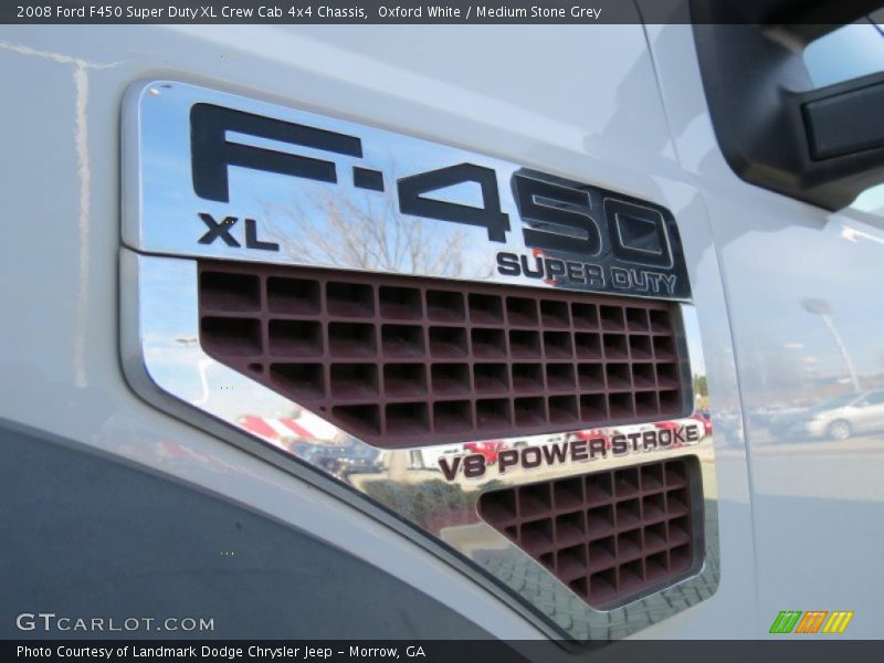 Oxford White / Medium Stone Grey 2008 Ford F450 Super Duty XL Crew Cab 4x4 Chassis
