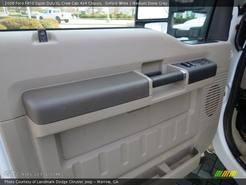 Oxford White / Medium Stone Grey 2008 Ford F450 Super Duty XL Crew Cab 4x4 Chassis