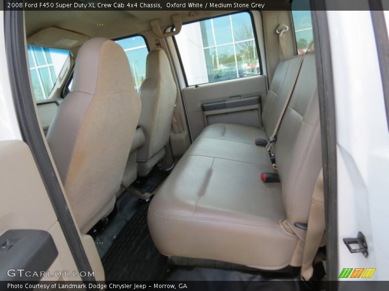 Oxford White / Medium Stone Grey 2008 Ford F450 Super Duty XL Crew Cab 4x4 Chassis