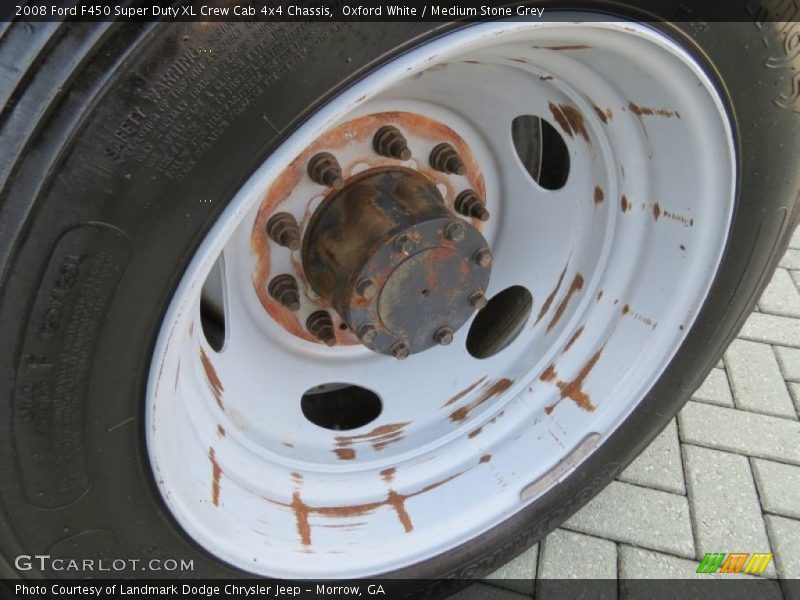 Oxford White / Medium Stone Grey 2008 Ford F450 Super Duty XL Crew Cab 4x4 Chassis