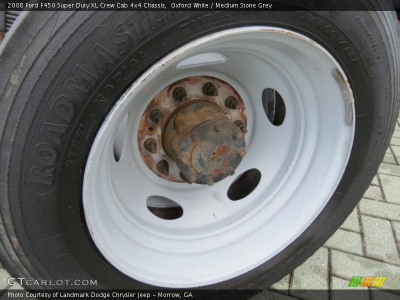 Oxford White / Medium Stone Grey 2008 Ford F450 Super Duty XL Crew Cab 4x4 Chassis