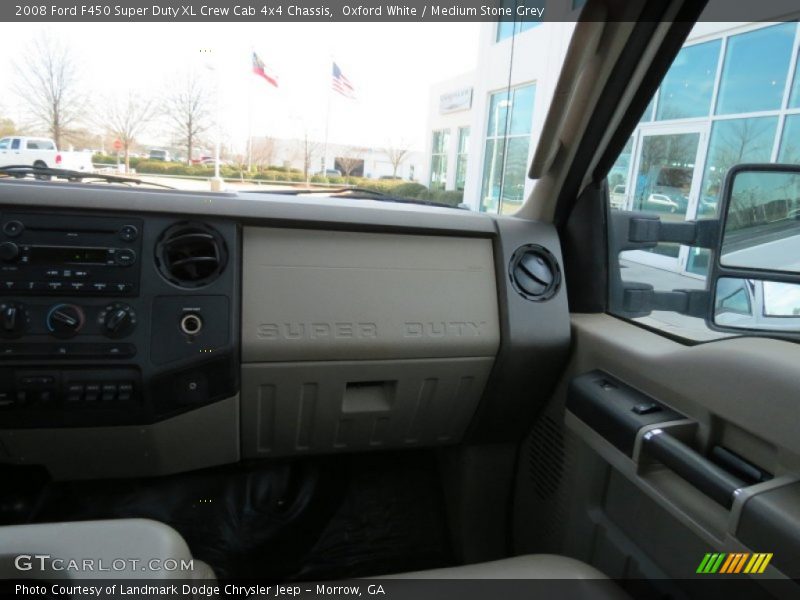 Oxford White / Medium Stone Grey 2008 Ford F450 Super Duty XL Crew Cab 4x4 Chassis