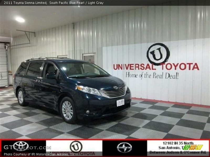 South Pacific Blue Pearl / Light Gray 2011 Toyota Sienna Limited