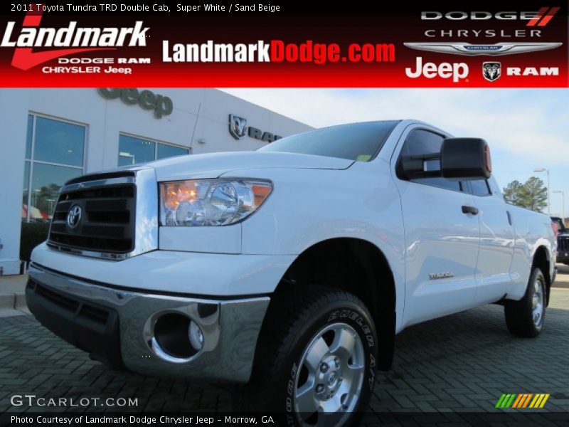 Super White / Sand Beige 2011 Toyota Tundra TRD Double Cab