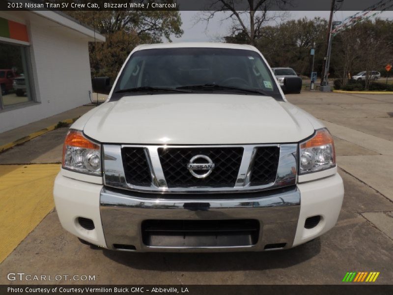 Blizzard White / Charcoal 2012 Nissan Titan SV Crew Cab