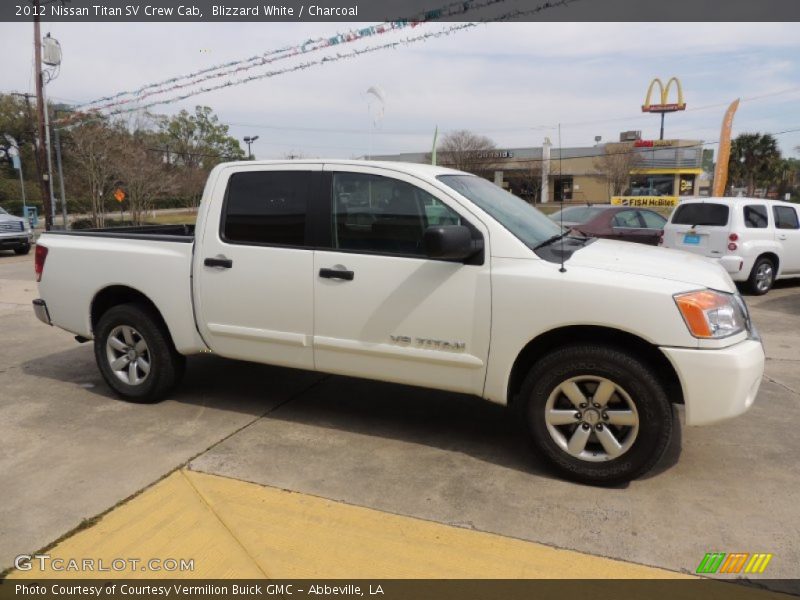 Blizzard White / Charcoal 2012 Nissan Titan SV Crew Cab