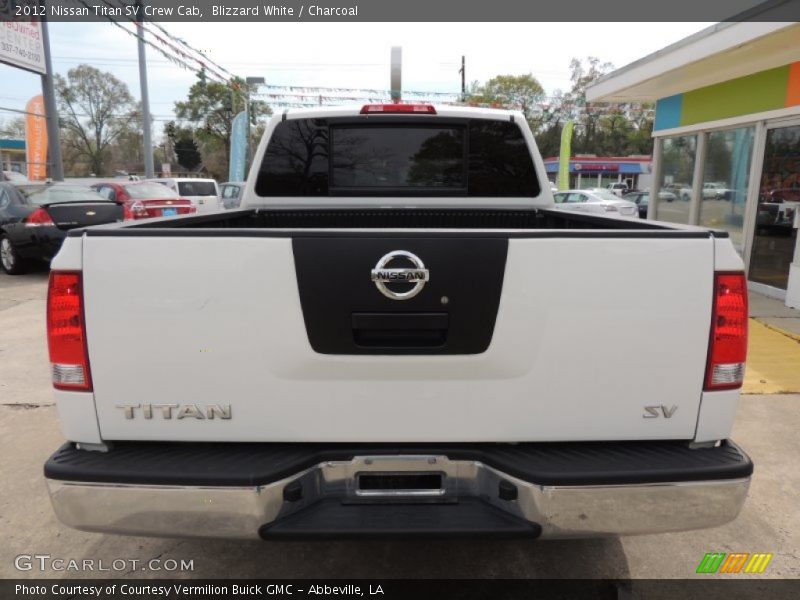 Blizzard White / Charcoal 2012 Nissan Titan SV Crew Cab
