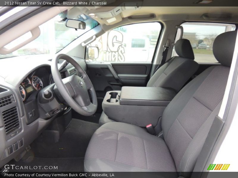 Blizzard White / Charcoal 2012 Nissan Titan SV Crew Cab