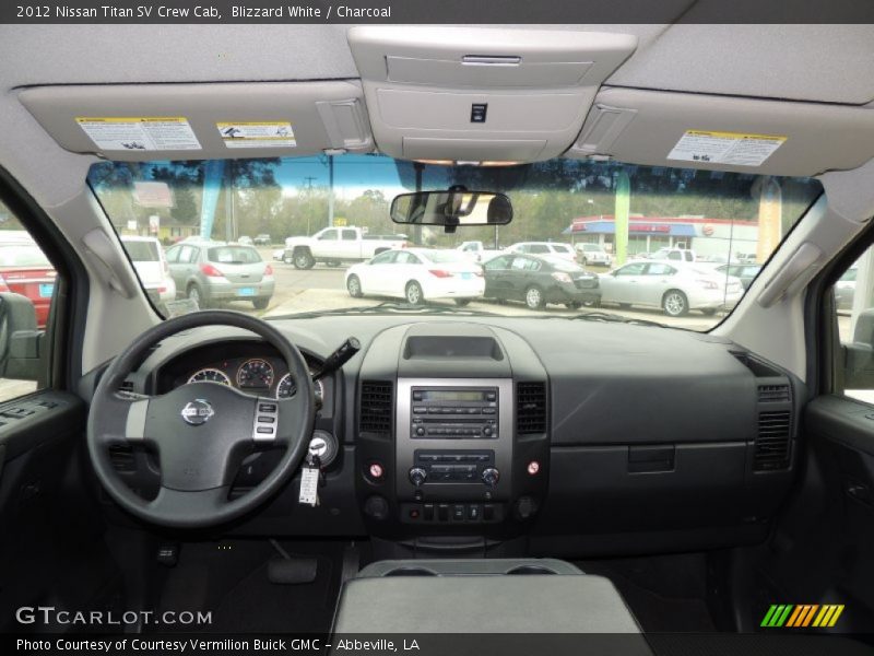 Blizzard White / Charcoal 2012 Nissan Titan SV Crew Cab