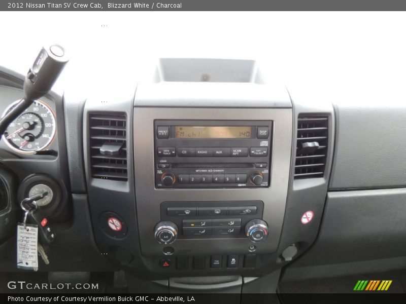 Blizzard White / Charcoal 2012 Nissan Titan SV Crew Cab