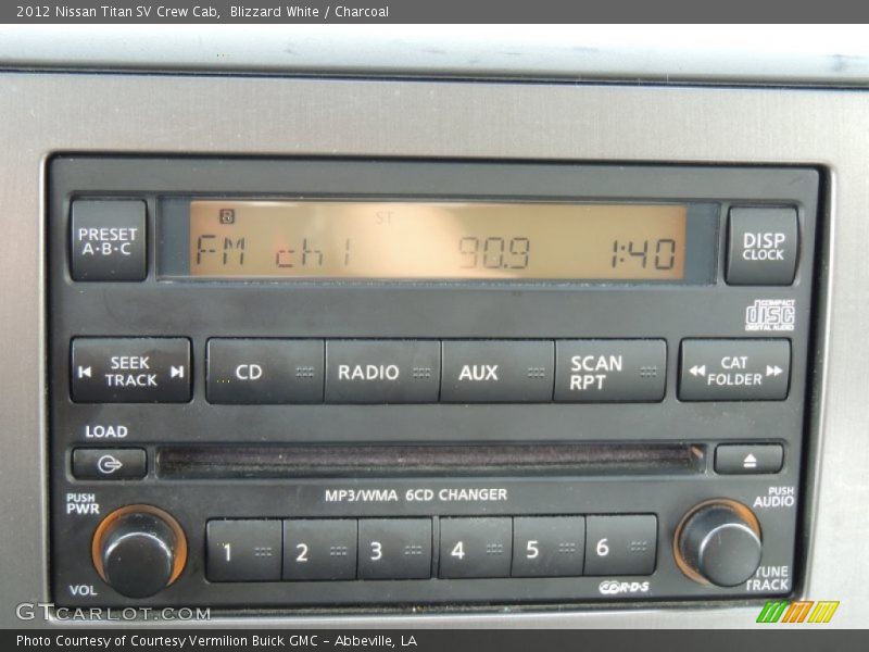 Blizzard White / Charcoal 2012 Nissan Titan SV Crew Cab